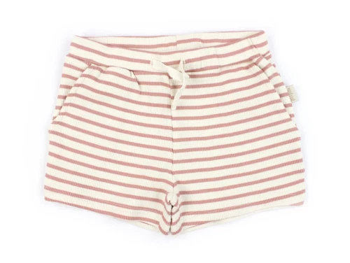 Petit Piao sea shell pink stribet shorts